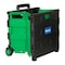 Bazic Products BAZIC Folding Cart on Wheels w/Lid Cover, 16 x 18 x 15in, Black/Green 2198 - alternate 5